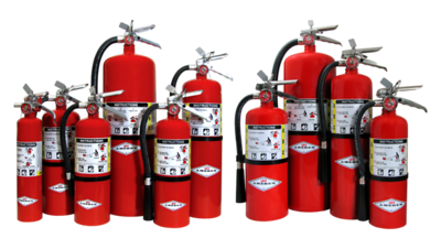 ABC fire extinguishers and fire equipment services.