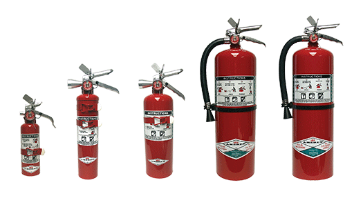 Halotron fire extinguishers