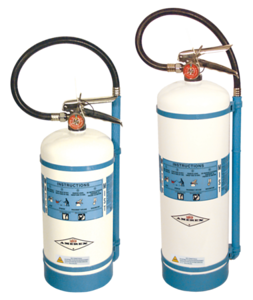Water mist fire extinguishers
