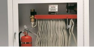 fire extinguisher and fire hose cabinets
