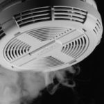 smoke detectors and alarms on ceiling